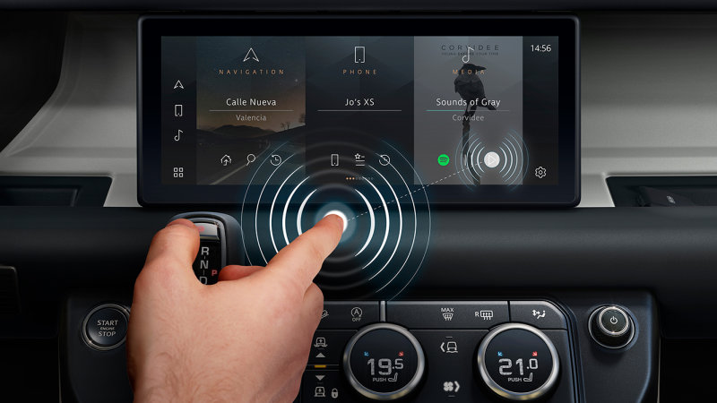 Jaguar Land Rover and Cambridge have developed a touchless touchscreen