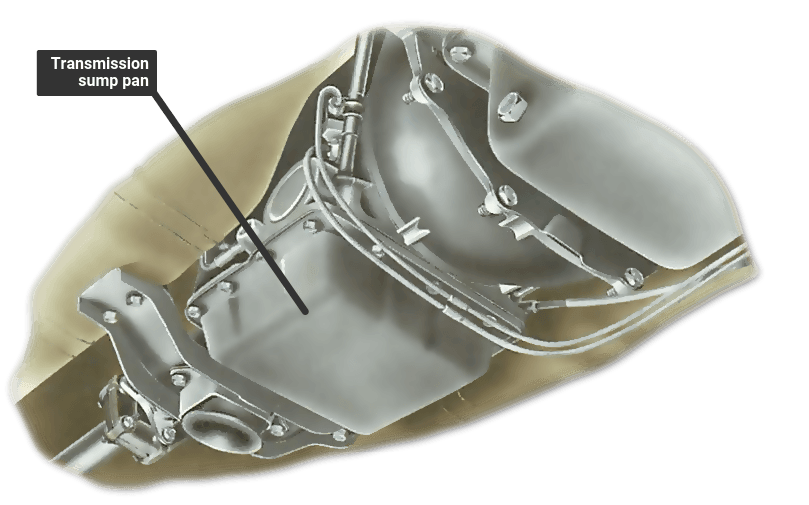 automatic transmission fluid pan location