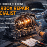 gearbox repair specialist working on transmission