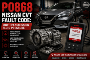 P0868 Nissan CVT Fault Code: Low Transmission Fluid Pressure